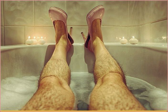 shave, legs, man